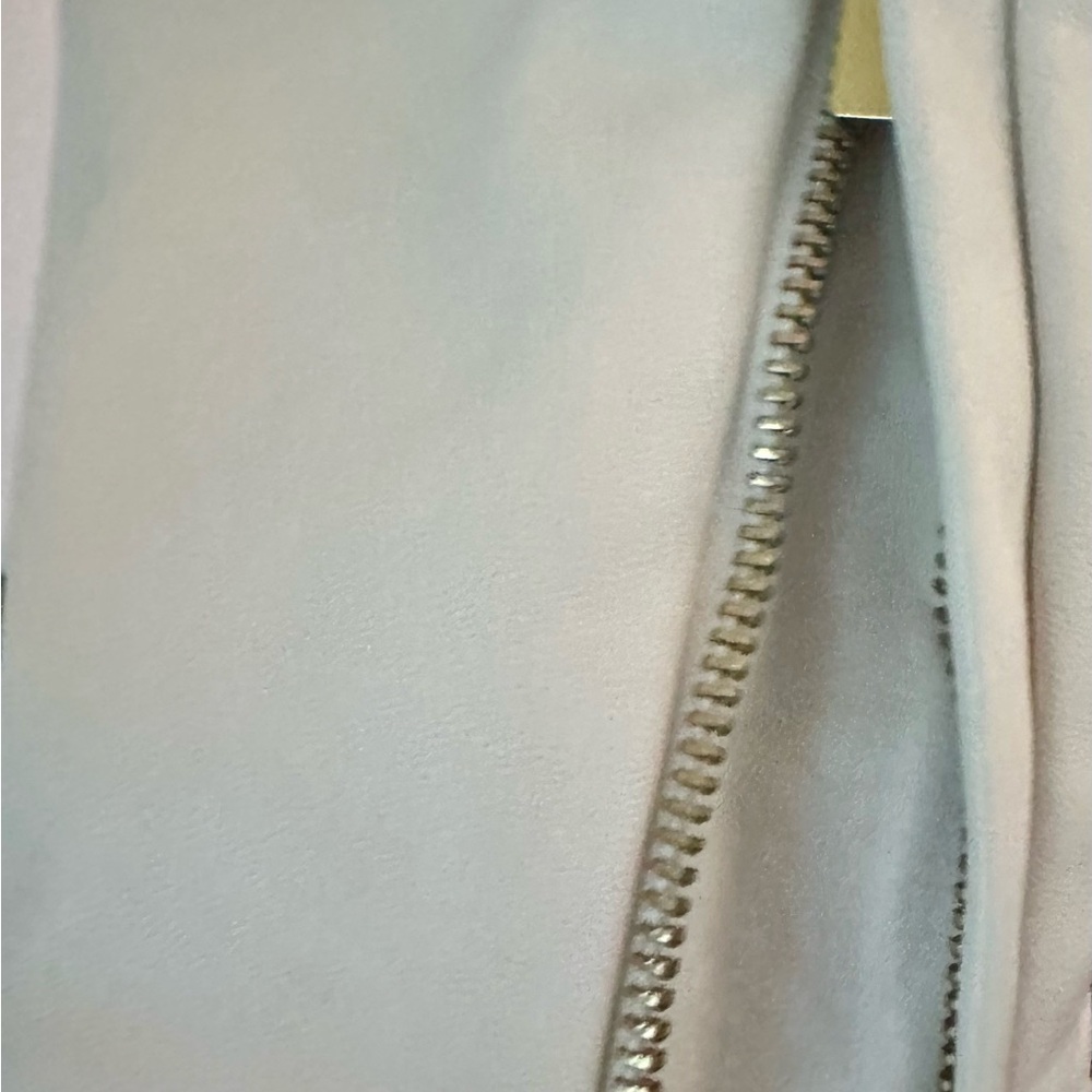 Diane Von Furstenberg White Motorcycle Jacket with gold accents - Picture 7 of 8